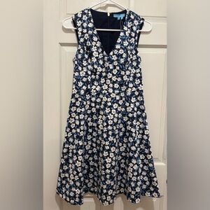 Draper James Blue and White Floral Mini Dress
